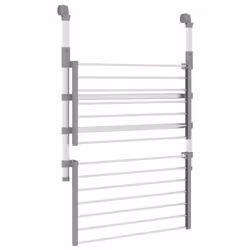 vidaXL Drying Rack for Balcony Over the Door Clothes Airer Towel Rack Aluminium - Additional view 5
