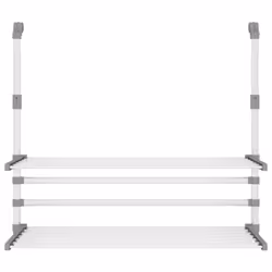 vidaXL Drying Rack for Balcony Over the Door Clothes Airer Towel Rack Aluminium