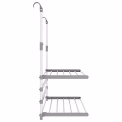 vidaXL Drying Rack for Balcony Over the Door Clothes Airer Towel Rack Aluminium
