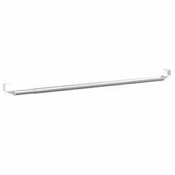 vidaXL Curtain Rails Curtain Track Curtain Pole 2 pcs White and Silver Aluminium - 60-105 cm