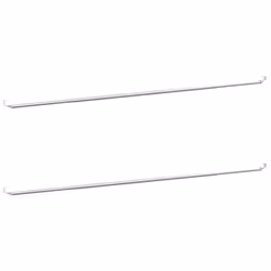 vidaXL Curtain Rails Curtain Track Curtain Pole 2 pcs White and Silver Aluminium - 90-130 cm