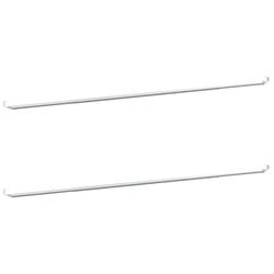 vidaXL Curtain Rails Curtain Track Curtain Pole 2 pcs White and Silver Aluminium - 90-130 cm