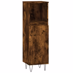 vidaXL Bathroom Cabinet Set Storage Cabinet 3 Piece Smoked Oak Engineered Wood - Additional view 6