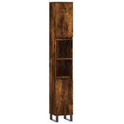 vidaXL Bathroom Cabinet Set Storage Cabinet 3 Piece Smoked Oak Engineered Wood - Additional view 8
