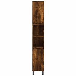 vidaXL Bathroom Cabinet Set Storage Cabinet 3 Piece Smoked Oak Engineered Wood - Additional view 9