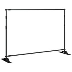 vidaXL Backdrop Stands Adjustable Background Support Stand 2 pcs Black Steel - 305 x 243 cm