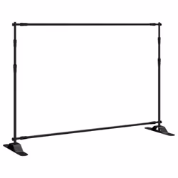 vidaXL Backdrop Stands Adjustable Background Support Stand 2 pcs Black Steel - 305 x 243 cm - Additional view 4