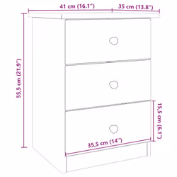 VidaXL 353918 nightstand/bedside table White - Additional view 8