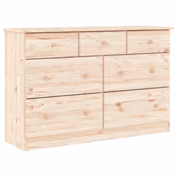 vidaXL Chest of Drawers Wooden Storage Cabinet Sideboard ALTA Solid Wood Pine - brown