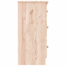 vidaXL Chest of Drawers Wooden Storage Cabinet Sideboard ALTA Solid Wood Pine - brown - Additional view 4