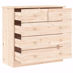 vidaXL Chest of Drawers Wooden Storage Cabinet Sideboard ALTA Solid Wood Pine - brown