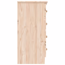 vidaXL Chest of Drawers Wooden Storage Cabinet Sideboard ALTA Solid Wood Pine - brown - Additional view 4