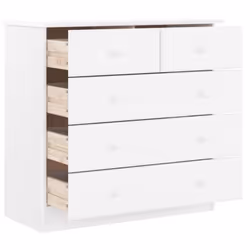 vidaXL Chest of Drawers Wooden Storage Cabinet Sideboard ALTA Solid Wood Pine - white - Additional view 2