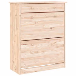 vidaXL Shoe Cabinet Shoe Storage Unit Cupboard Shoe Rack ALTA Solid Wood Pine - brown