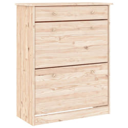 vidaXL Shoe Cabinet Shoe Storage Unit Cupboard Shoe Rack ALTA Solid Wood Pine - brown