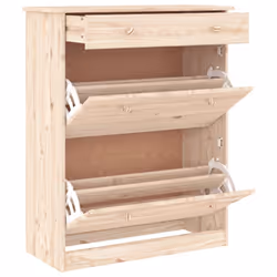 vidaXL Shoe Cabinet Shoe Storage Unit Cupboard Shoe Rack ALTA Solid Wood Pine - brown