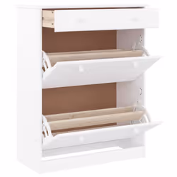 vidaXL Shoe Cabinet Shoe Storage Unit Cupboard Shoe Rack ALTA Solid Wood Pine - white