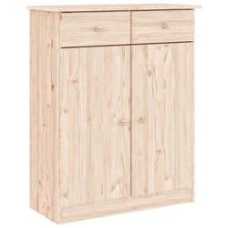 vidaXL Shoe Cabinet Shoe Storage Unit Cupboard Shoe Rack ALTA Solid Wood Pine - brown