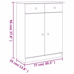 vidaXL Shoe Cabinet Shoe Storage Unit Cupboard Shoe Rack ALTA Solid Wood Pine - brown - Additional view 7