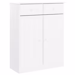 vidaXL Shoe Cabinet Shoe Storage Unit Cupboard Shoe Rack ALTA Solid Wood Pine - white