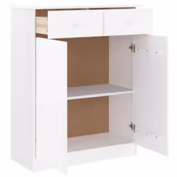 vidaXL Shoe Cabinet Shoe Storage Unit Cupboard Shoe Rack ALTA Solid Wood Pine - white