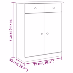 vidaXL Shoe Cabinet Shoe Storage Unit Cupboard Shoe Rack ALTA Solid Wood Pine - white