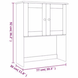 vidaXL Dresser Top Wooden Kitchen Shelf Top for Highboard ALTA Solid Wood Pine - white - Additional view 8