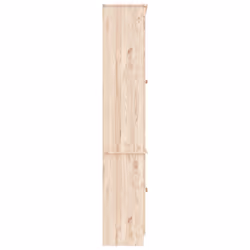 vidaXL Glass Display Cabinet Bookcase Kitchen Cupboard ALTA Solid Wood Pine - brown - Additional view 4