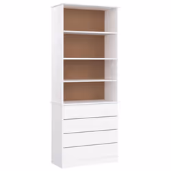 VidaXL 353954, White, Wood, Wood, Pinewood, 770 mm, 350 mm