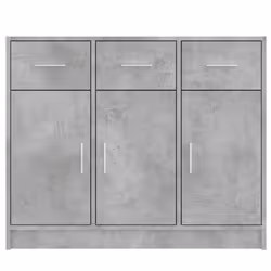 vidaXL Sideboard Storage Cabinet Side Board Highboard Cupboard Engineered Wood - concrete grey - Additional view 4