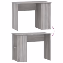 vidaXL Desk Office Computer Desk Study Desk Writing Table Engineered Wood - grey sonoma - Additional view 5