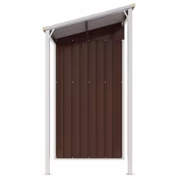 vidaXL Garden Shed with Extended Roof Outdoor Tool Shed Storage Shed Steel - brown - Additional view 4