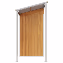 vidaXL Garden Shed with Extended Roof Outdoor Tool Shed Storage Shed Steel - light brown - Additional view 4