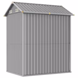 vidaXL Garden Shed Outdoor Storage Shed Patio Yard Tool Shed Galvanised Steel - light grey - Additional view 5