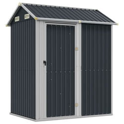 vidaXL Garden Shed Outdoor Storage Shed Patio Yard Tool Shed Galvanised Steel - anthracite