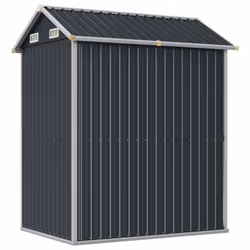 vidaXL Garden Shed Outdoor Storage Shed Patio Yard Tool Shed Galvanised Steel - anthracite - Additional view 5