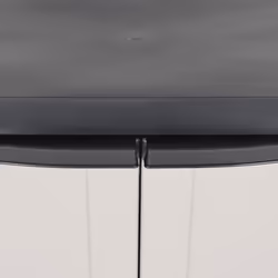vidaXL Outdoor Storage Cabinet Terrace Patio Garden Cabinet Tool Cupboard PP - grey and black, 65 x 37 x 85 cm - Additional view 6