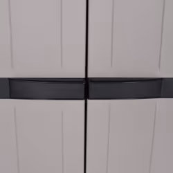 ) vidaXL Outdoor Storage Cabinet Terrace Patio Garden Cabinet Tool Cupboard PP - grey and black, 65 x 37 x 165 cm (31 x 31 cm - Additional view 6