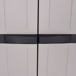 ) vidaXL Outdoor Storage Cabinet Terrace Patio Garden Cabinet Tool Cupboard PP - grey and black, 65 x 37 x 165 cm (63 x 31 cm - Additional view 6