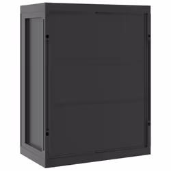 vidaXL Outdoor Storage Cabinet Terrace Patio Garden Cabinet Tool Cupboard PP - black, 65 x 37 x 85 cm - Additional view 5