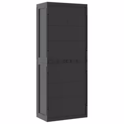 ) vidaXL Outdoor Storage Cabinet Terrace Patio Garden Cabinet Tool Cupboard PP - black, 65 x 37 x 165 cm (63 x 31 cm - Additional view 5