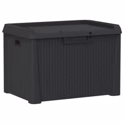 vidaXL Garden Storage Box Outdoor Storage Box Blanket Box Anthracite 125 L PP