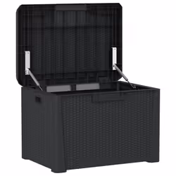 vidaXL Garden Storage Box Outdoor Storage Box Blanket Box Anthracite 125 L PP - Additional view 4