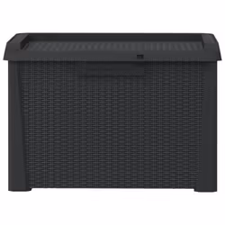 vidaXL Garden Storage Box Outdoor Storage Box Blanket Box Anthracite 125 L PP - Additional view 5