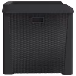 vidaXL Garden Storage Box Outdoor Storage Box Blanket Box Anthracite 125 L PP - Additional view 6