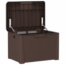 vidaXL Garden Storage Box Outdoor Storage Box Tool Chest Blanket Box 125 L PP - with cushions - Additional view 4