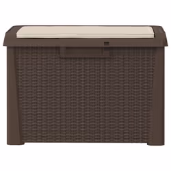vidaXL Garden Storage Box Outdoor Storage Box Tool Chest Blanket Box 125 L PP - with cushions - Additional view 5