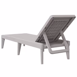 vidaXL Sun Lounger Daybed Chaise Lounge Bed Outdoor Sun Bed Cappuccino PP - grey - Additional view 5