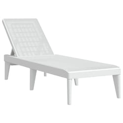 VidaXL 364222 outdoor chair Lounge Padded seat Polypropylene (PP) White