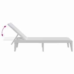 VidaXL 364222 outdoor chair Lounge Padded seat Polypropylene (PP) White - Additional view 7